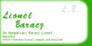 lionel baracz business card